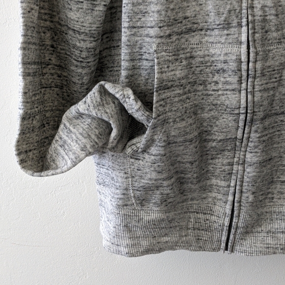 SO I NWT Heather Gray Zippered Lounge Life Hoodie Sweatshirt, L - Picture 4 of 11